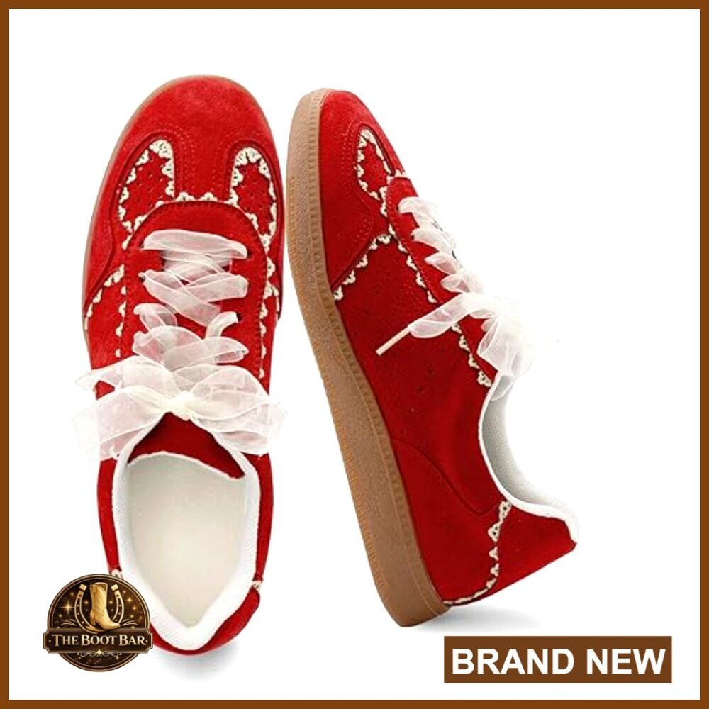 Lace Ballet Sneakers Women Fashion Casual Shoes Crochet Ribbon Lace-Up